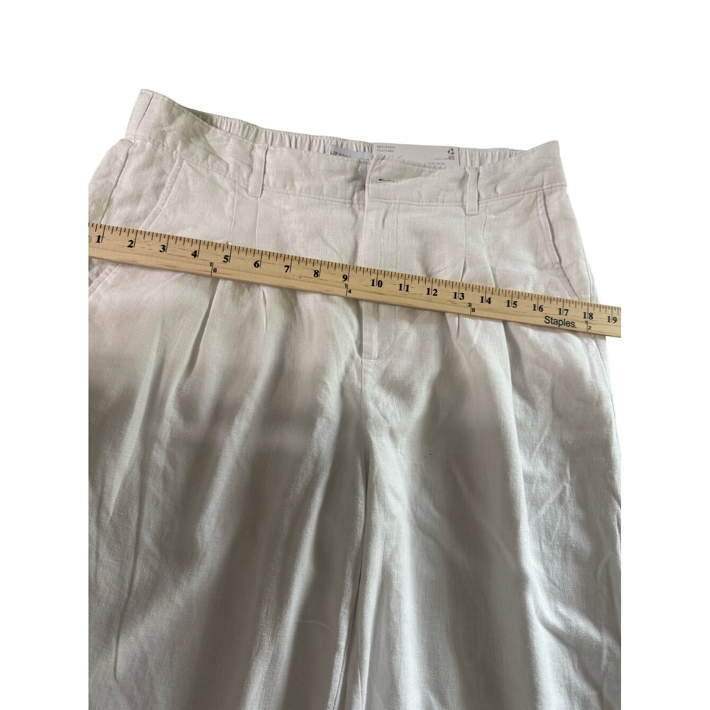 Liz‎ Claiborne White Wide-Leg High-Rise Pants size 8 - Picture 9 of 15